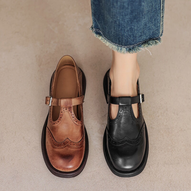 Elvara | Elegant Mary Janes Made Of Leather